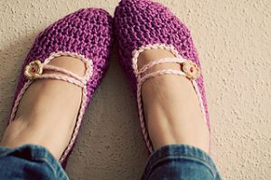 Crochet Pattern for Mary Jane Slippers