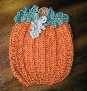 Free Crochet Pumpkin Potholder Pattern