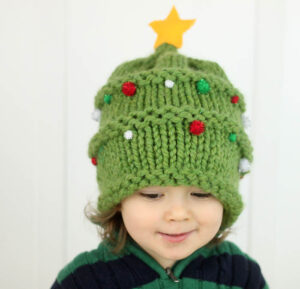 Free Knitting Pattern Baby Christmas Tree Hat