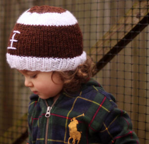 Free Knitting Pattern for Baby Football Hat