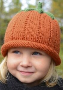 Free Knitting Pattern for Baby Pumpkin Hat