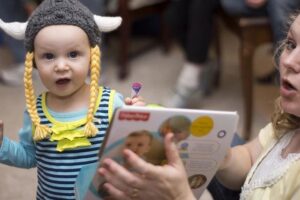 Knitted Baby Viking Hat