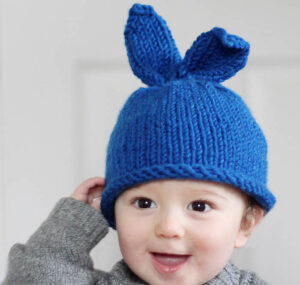 Knitted Bunny Ears Baby Hat