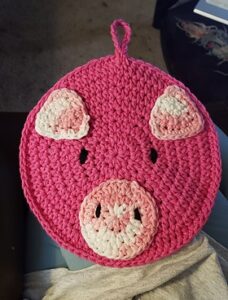 Pig Potholder Crochet Pattern