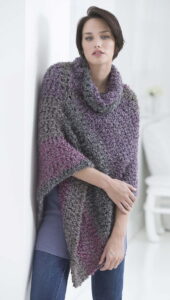 Crochet Cowl Neck Poncho Pattern