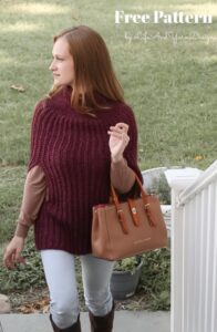 Crochet Cowl Poncho Free Pattern