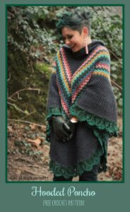 Crochet Poncho Pattern with Hood