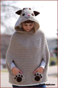 Crochet Poncho with Hood