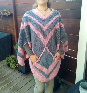 Crochet Poncho with Pockets