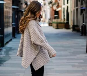 Crochet Poncho with Sleeves