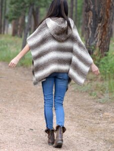 Easy Oversized Crochet Hooded Poncho Pattern Free