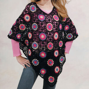 Granny Square Crochet Poncho