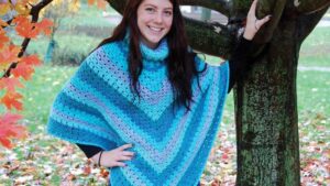 Crochet Granny Square Poncho Free Pattern