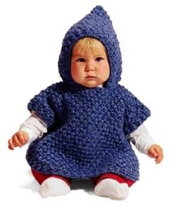 Crochet Baby Poncho with Hood