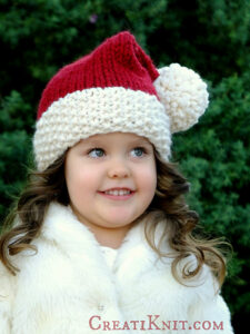 Chunky Knit Santa Hat