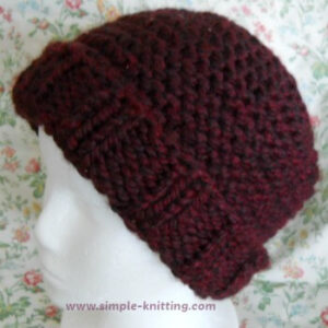 Easy Knit Hat Pattern on Straight Needles