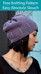 Flat Knit Slouchy Hat Pattern