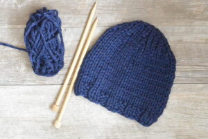 Free Chunky Knit Hat Pattern on Straight Needles