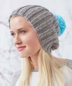 Free Easy Slouchy Hat Knitting Pattern on Straight Needles