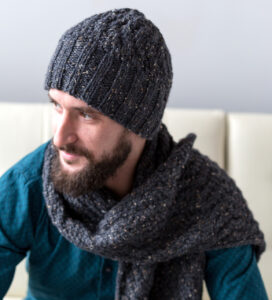 Free Knitting Pattern for Men’s Cable Hat