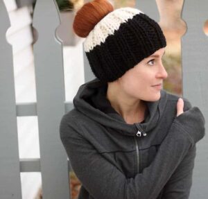 Knitted Ponytail Hat Pattern