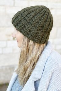 Knitted Rib Hat Pattern