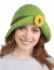 Loom Knit Hat with Brim