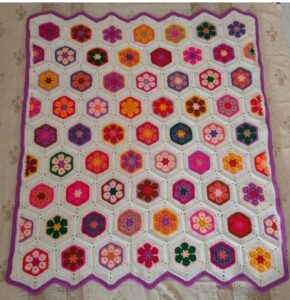 African Flower Crochet Blanket
