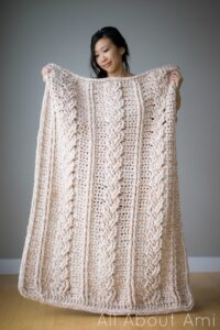 Chunky Cable Crochet Blanket Pattern Free