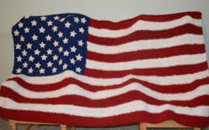 Crochet American Flag Afghan