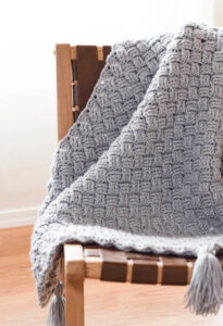 Crochet Basket Weave Throw