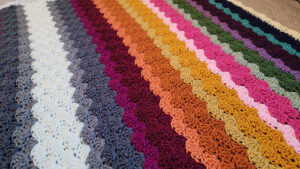 Crochet Blanket Rainbow Colors