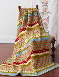 Crochet Striped Blanket