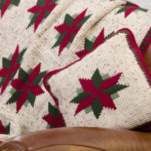 Crochet Christmas Star Throw