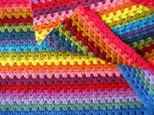 Crochet Granny Stripe Blanket