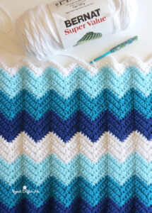 Easy Chevron Crochet Blanket
