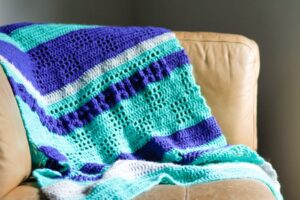 Easy Crochet Textured Lap Blanket Pattern Free