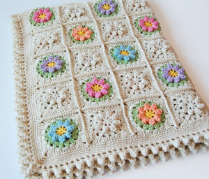 Flower Granny Square Blanket