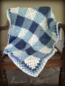 Granny Square Plaid Blanket