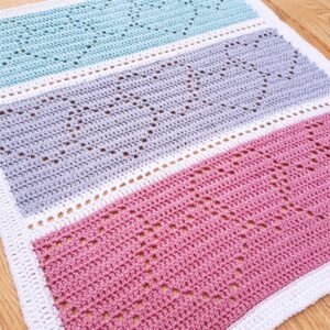 Linked Heart Crochet Blanket Free Pattern