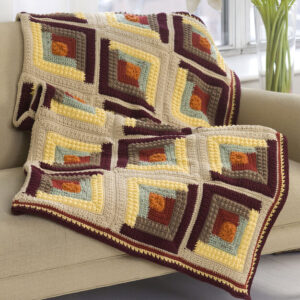 Log Cabin Throw Crochet Pattern