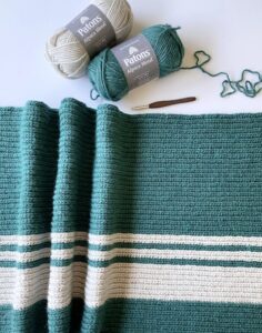 Modern Striped Crochet Blanket