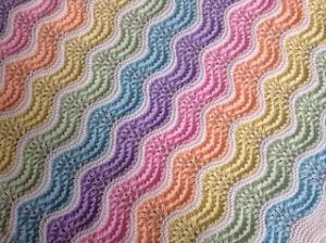Pastel Rainbow Crochet Blanket