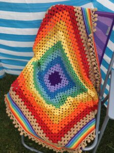 Rainbow Granny Square Blanket