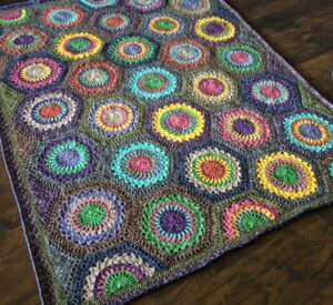 Rainbow Hexagon Crochet Blanket