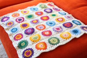 Sunburst Granny Square Blanket